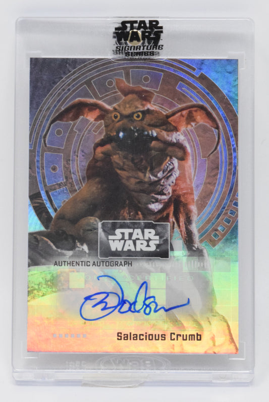 Star Wars Mark Dodson Salacious Crumb Autograph Topps Chrome 2022 A-MD