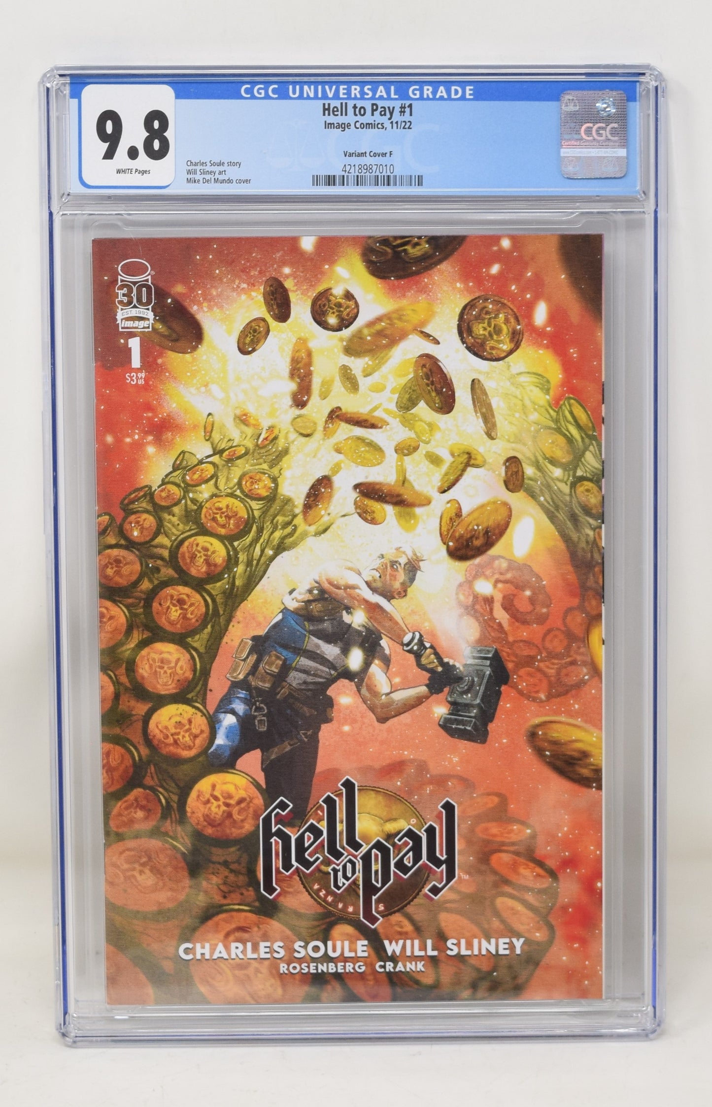 Hell To Pay 1 Image 2022 CGC 9.8 1:25 Mike Del Mundo Variant