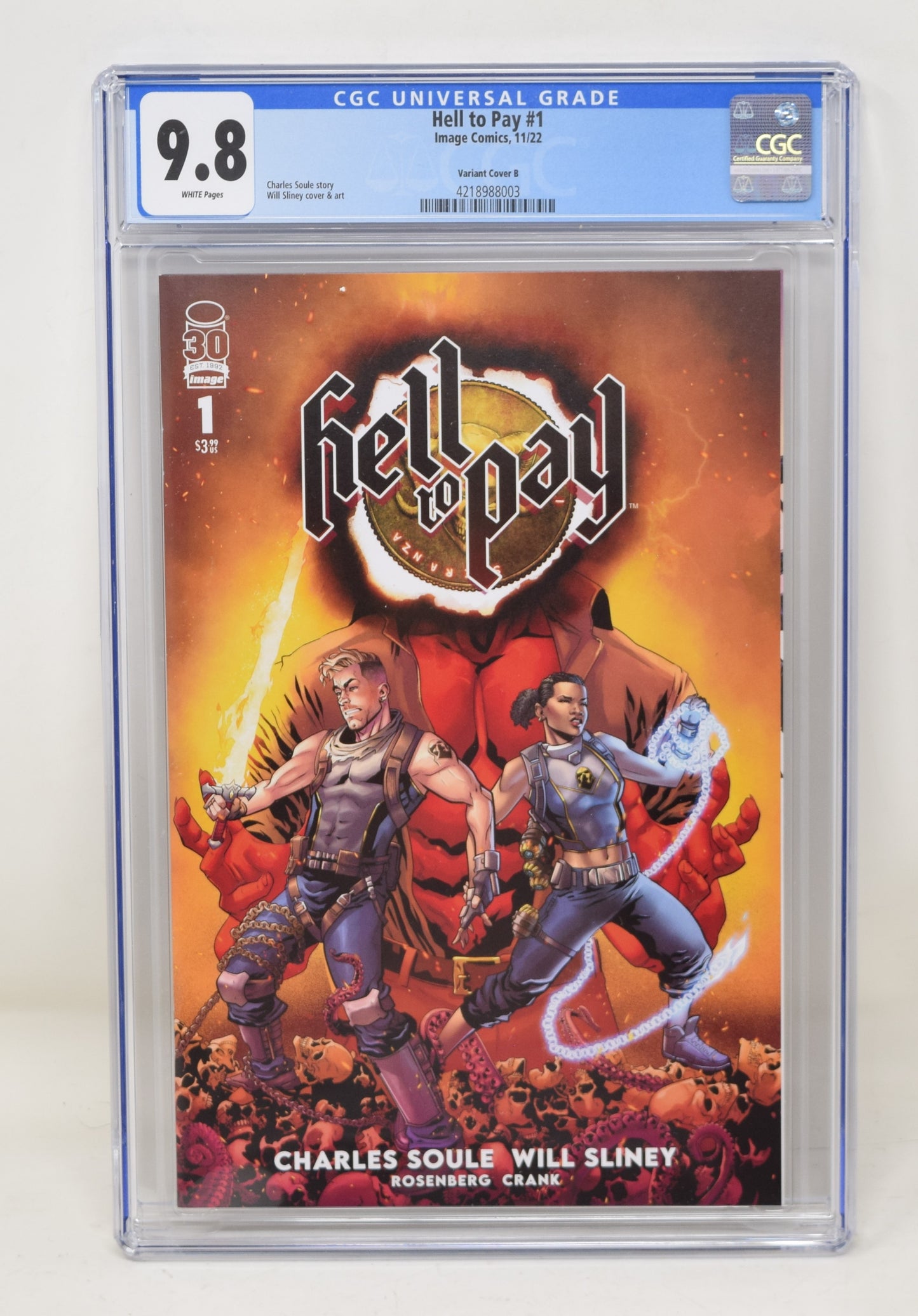 Hell To Pay 1 B Image 2022 CGC 9.8 Will Sliney Army Of Darkness Variant