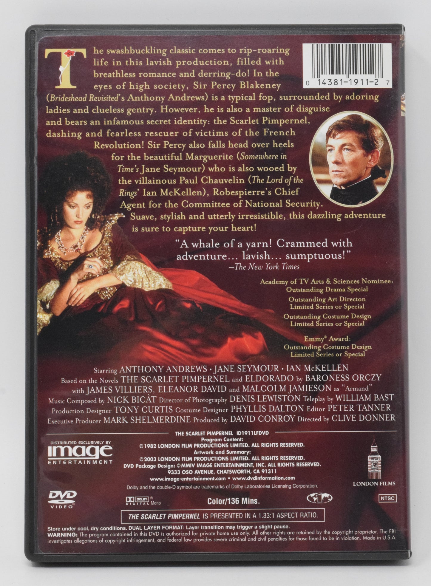 The Scarlet Pimpernel DVD