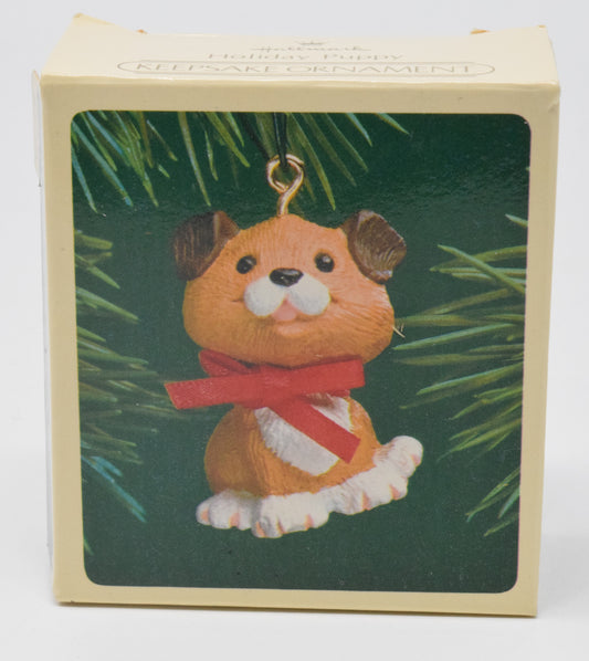 Hallmark Keepsake Holiday Puppy Christmas Ornament 1983