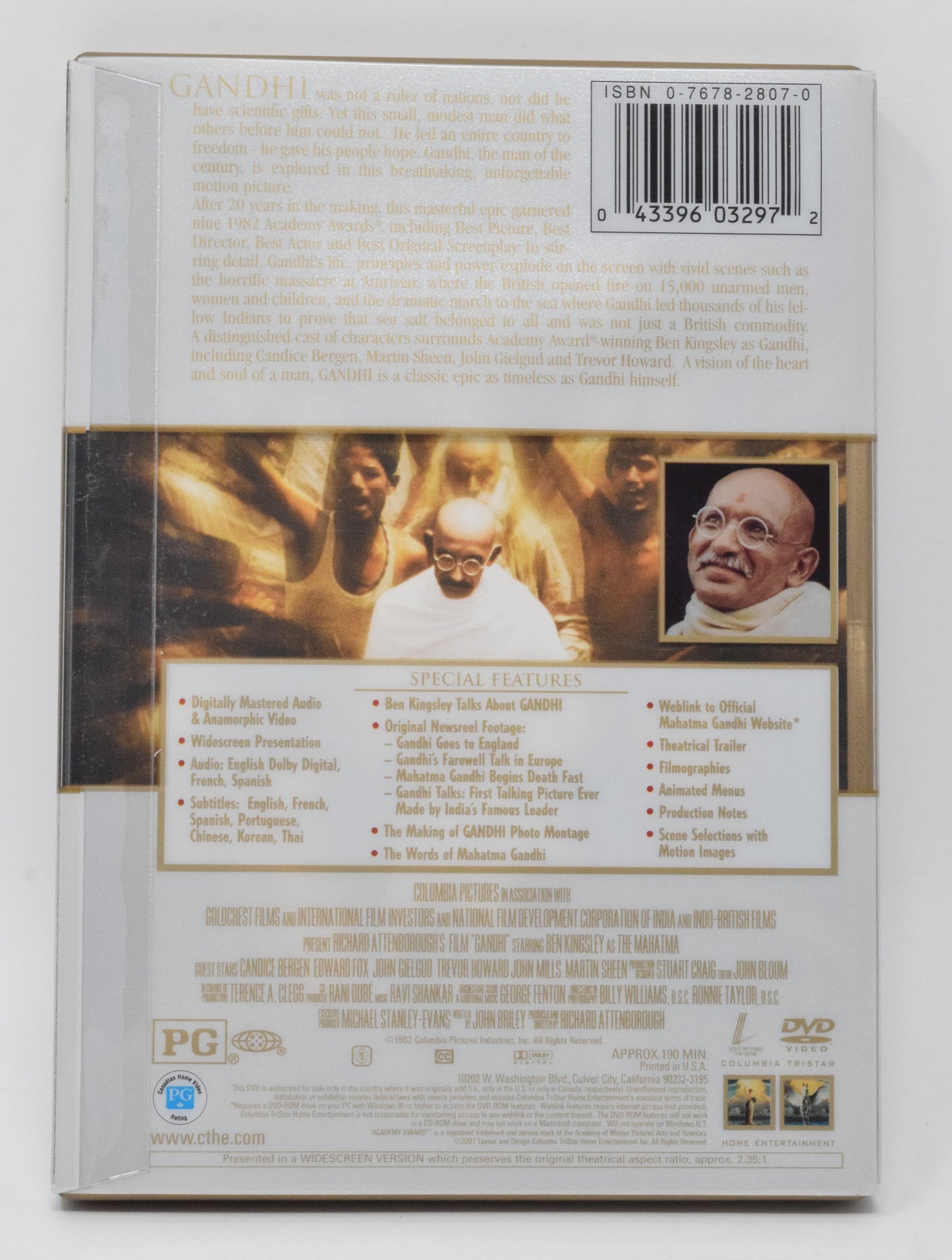 Gandhi DVD Winner of 9 Academy Awards