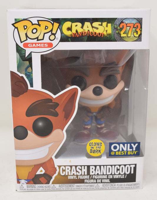 Crash Bandicoot Glows GITD 273 Best Buy Funko Pop Vinyl Figure New