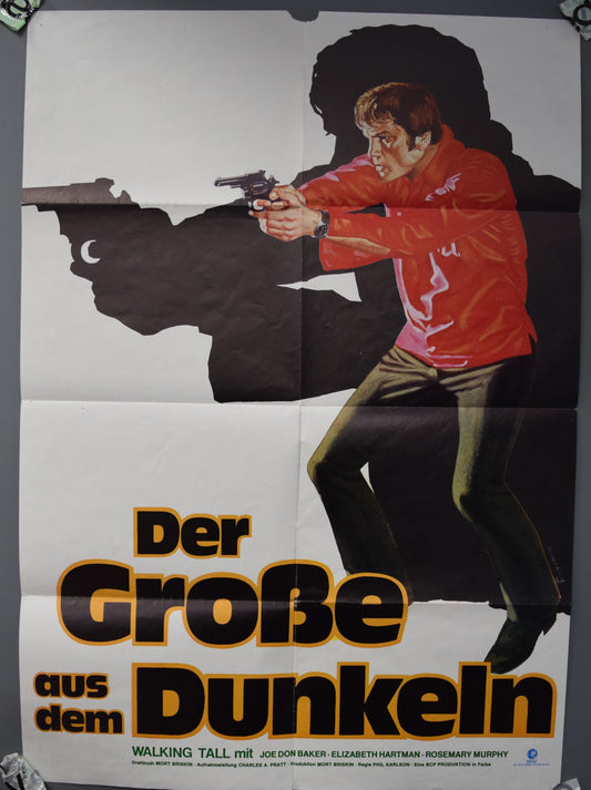 Walking Tall Der Grobe Aus Dem Dunkeln German Movie Poster Film 23.5" x 33"