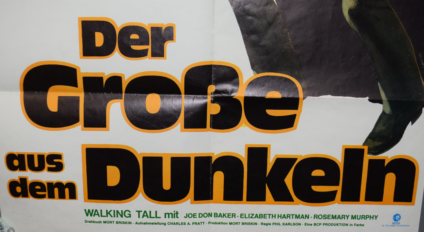 Walking Tall Der Grobe Aus Dem Dunkeln German Movie Poster Film 23.5" x 33"