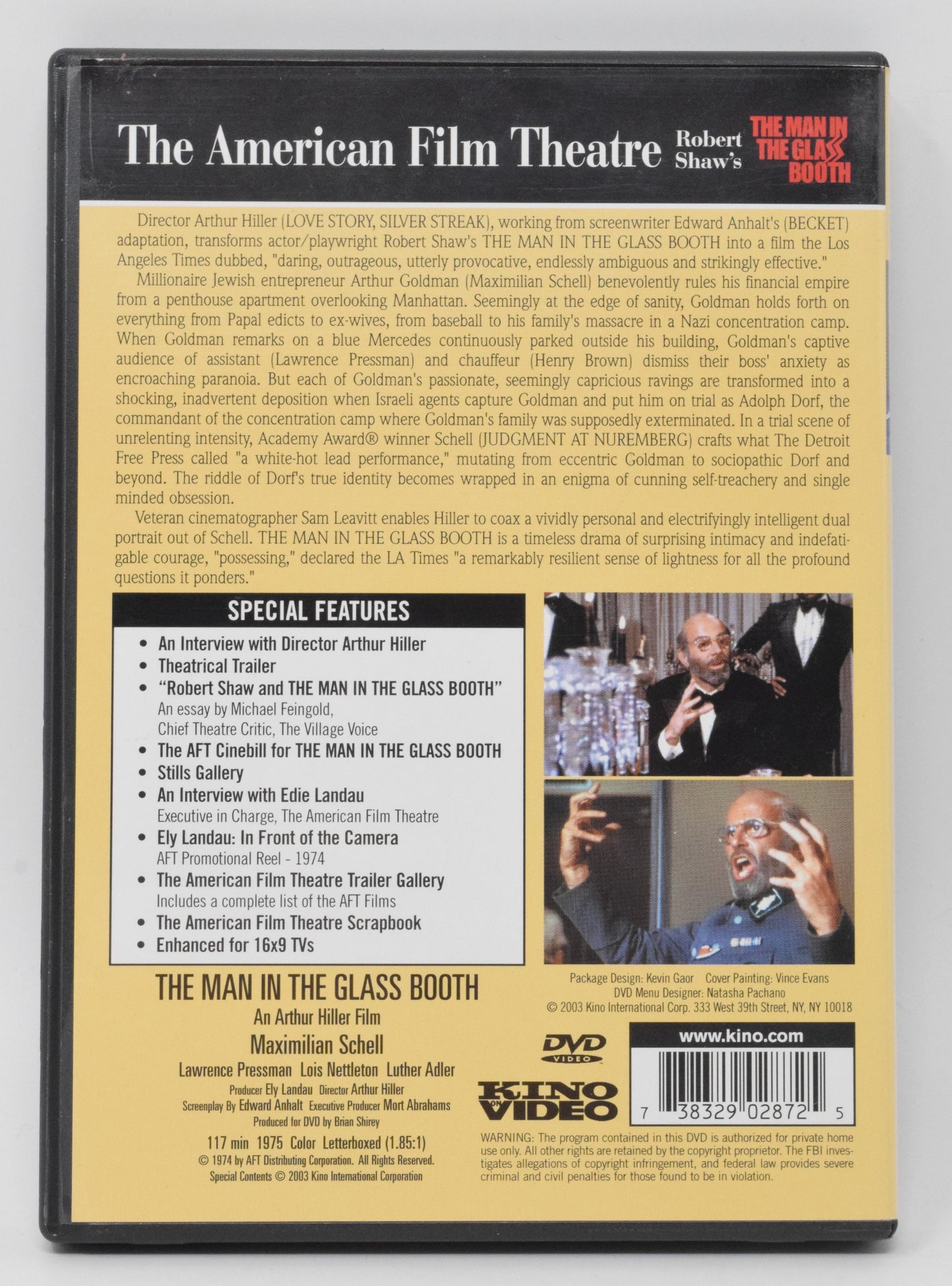 The Man In The Glass Booth DVD