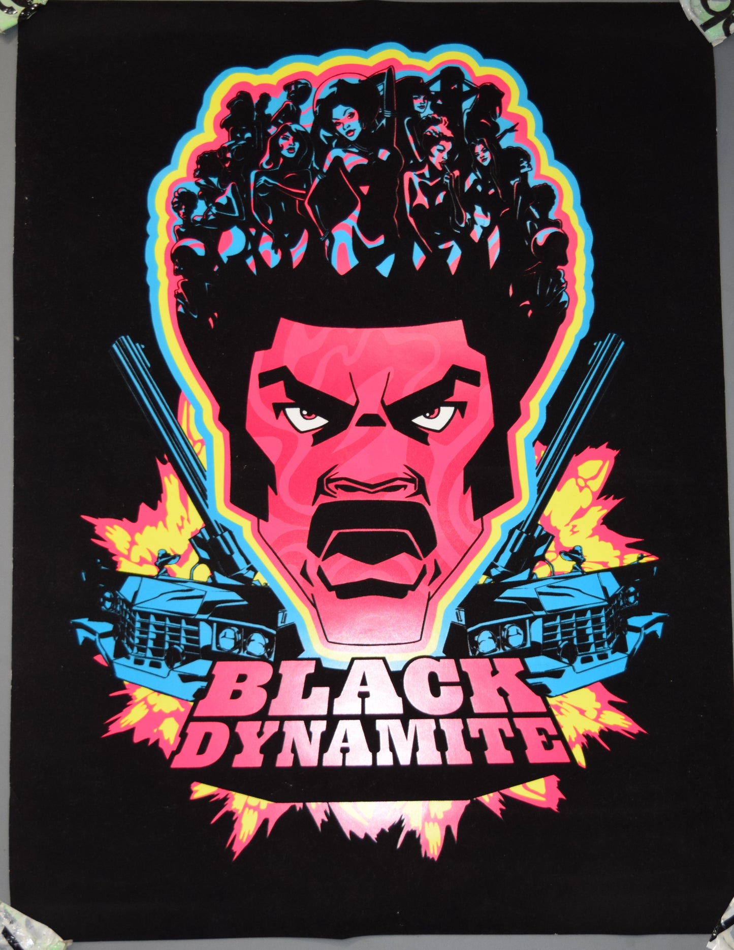 Black Dynamite Velvet Print Poster Adult Swim SDCC 2012 18 x 24