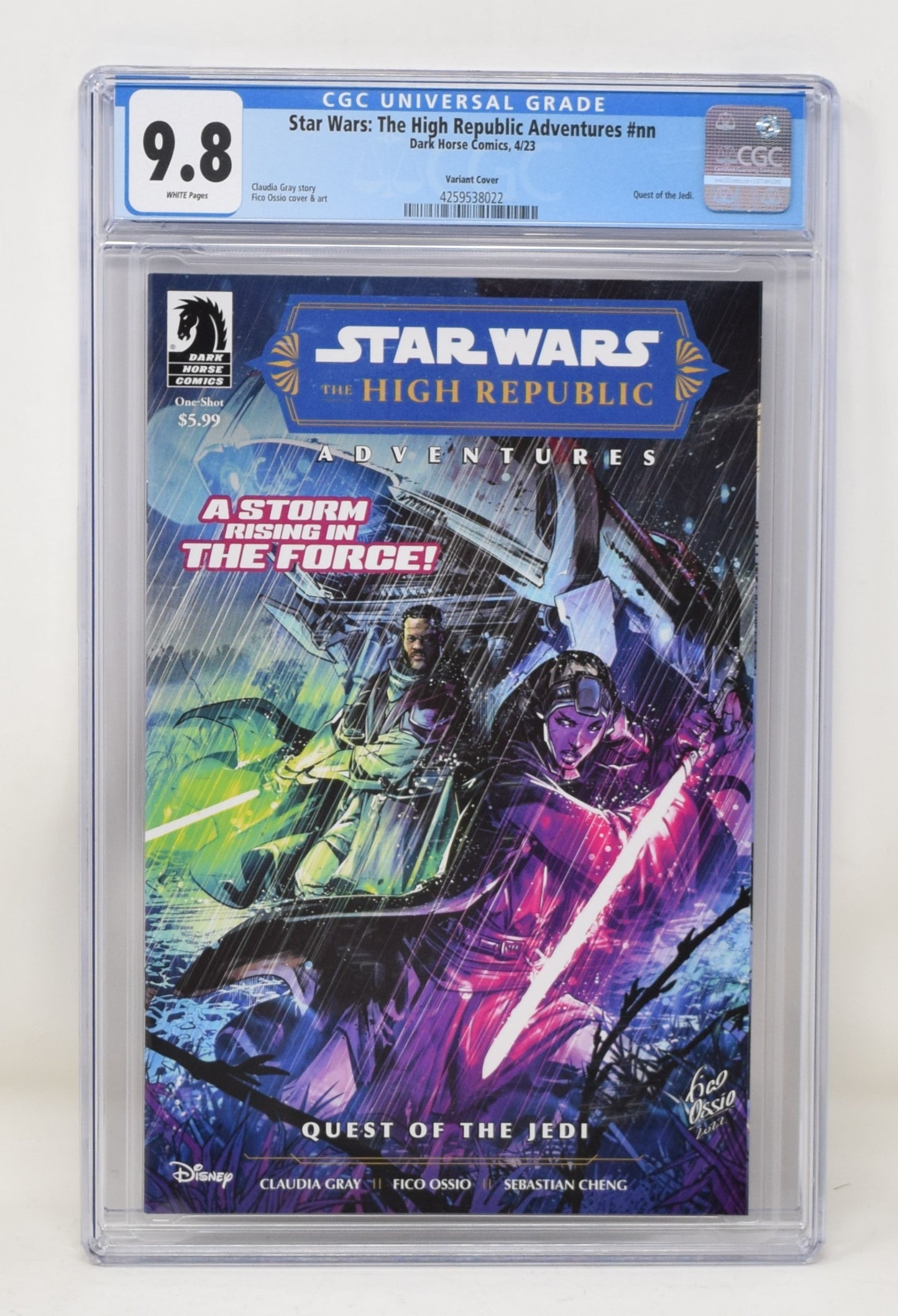 Star Wars High Republic Advs Jedi Quest One-Shot B Fico Ossio Variant CGC 9.8 (04/26/2023) Dark Horse