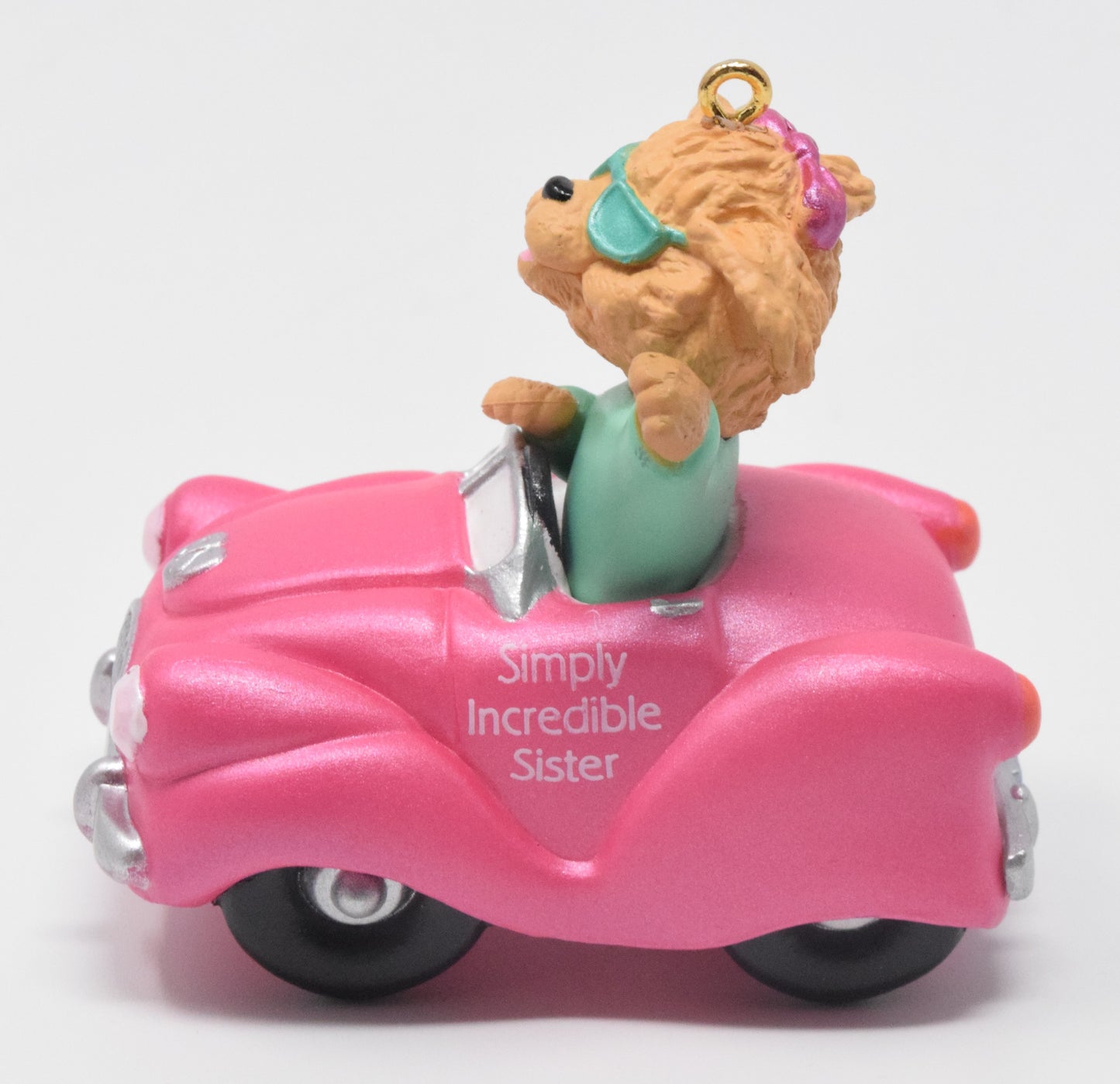 Hallmark Keepsake Dog Driving Car Sister Christmas Ornament 1994 NIB