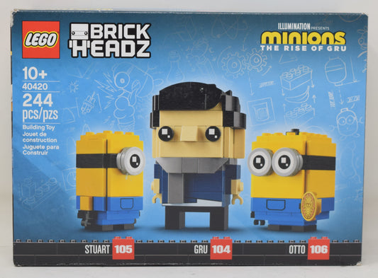 Lego Minions Rise Of Gru Brickheadz Figures Set 40420 New