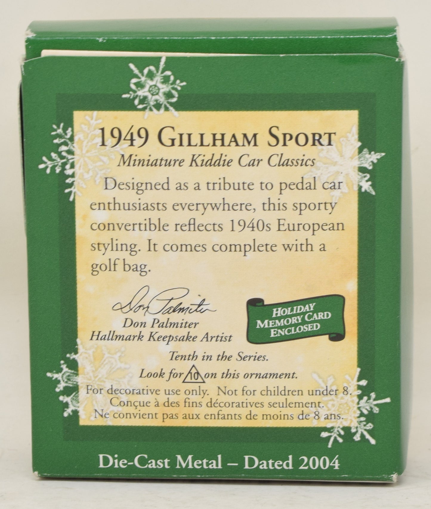 Hallmark Keepsake Ornament 1949 Gillham Sport Car Miniature Christmas Tree 2004 NIB