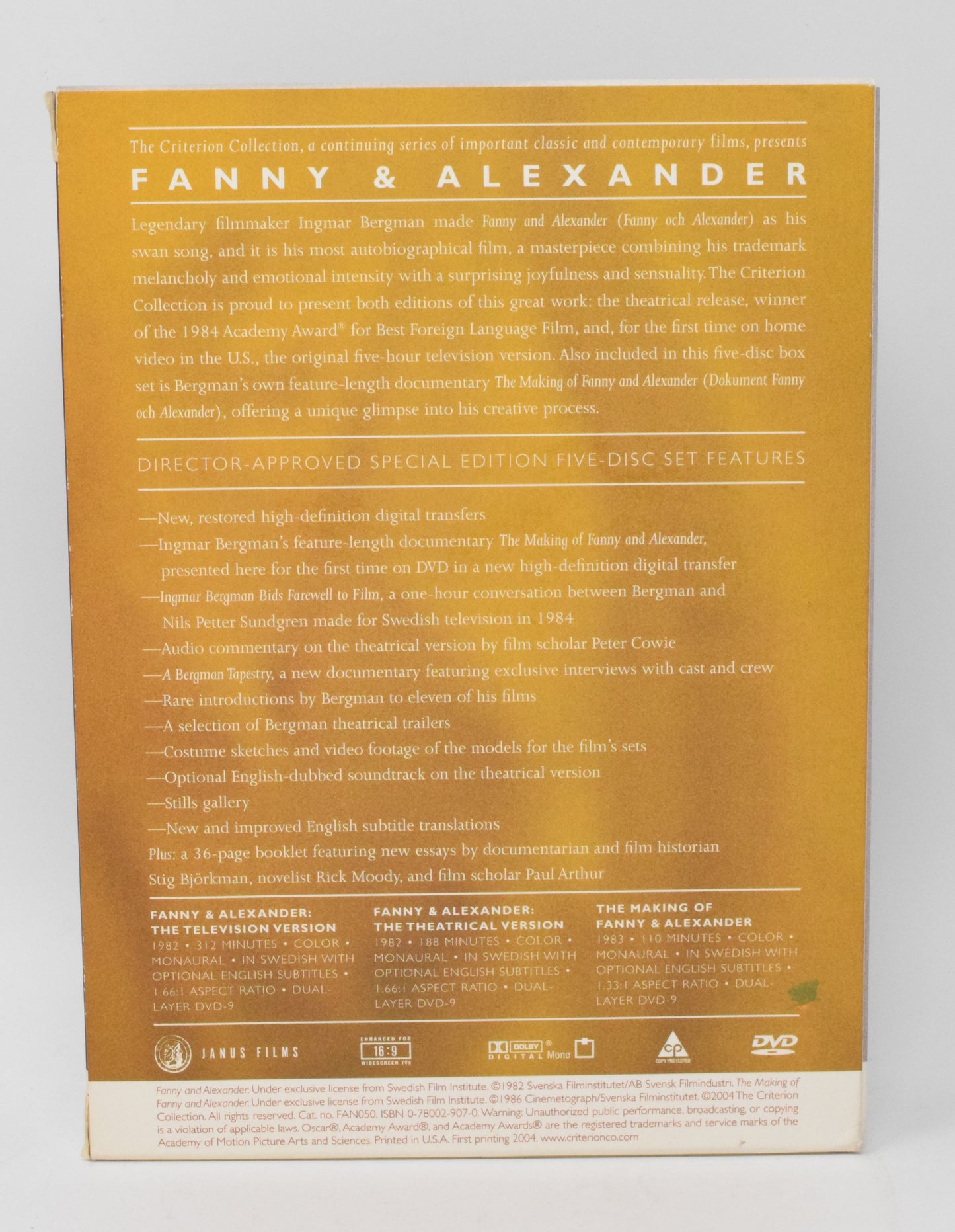 Fanny & Alexander DVD The Criterion Collection Ingmar Bergman