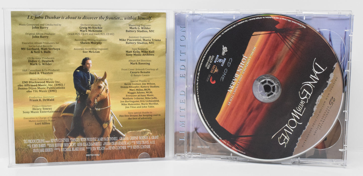 Dances With Wolves Soundtrack CD 2 Disc 25th Anniversary John Berry LTD 5000