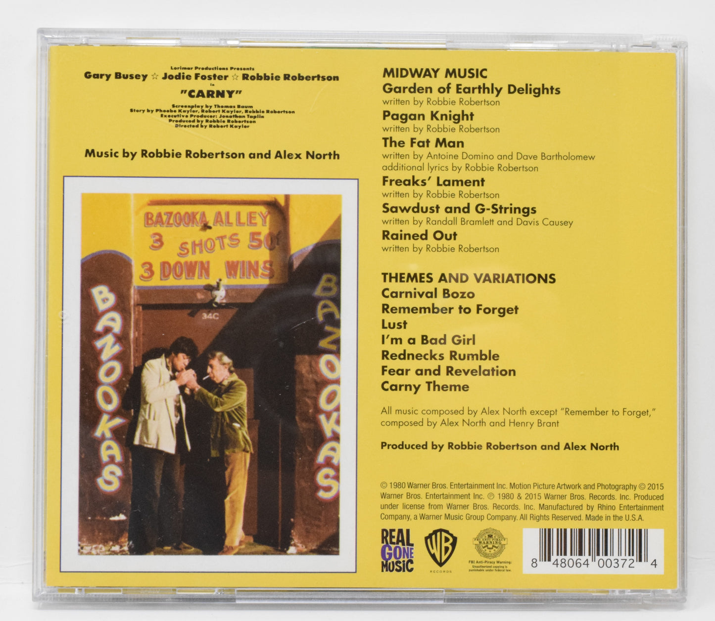 Carny Soundtrack CD Robbie Robertson