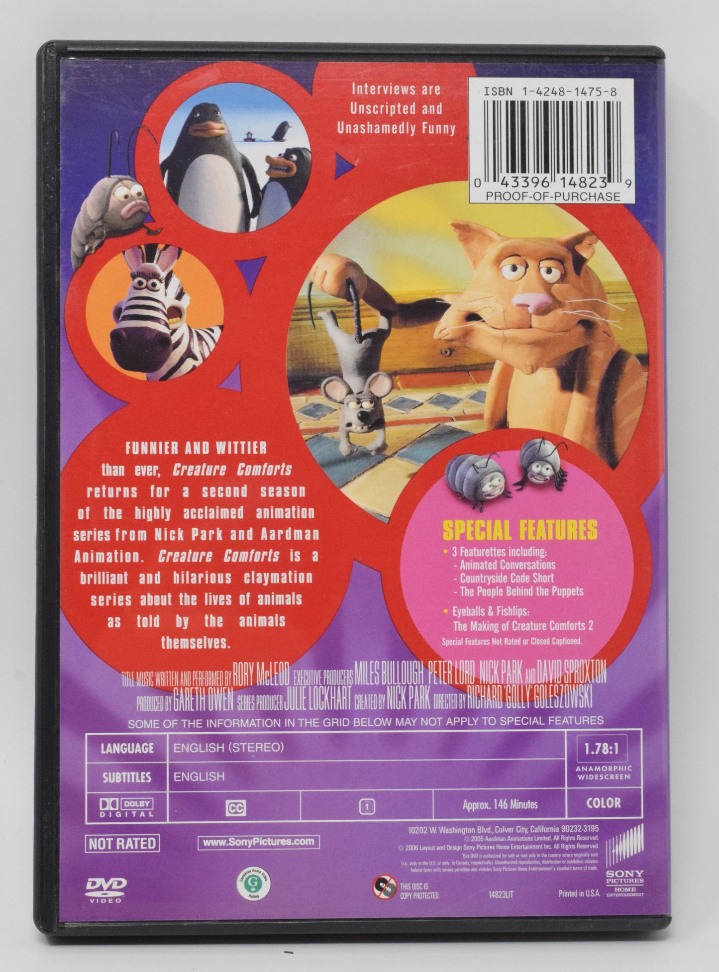 Aardman Creature Comforts DVD The Complete Second Season