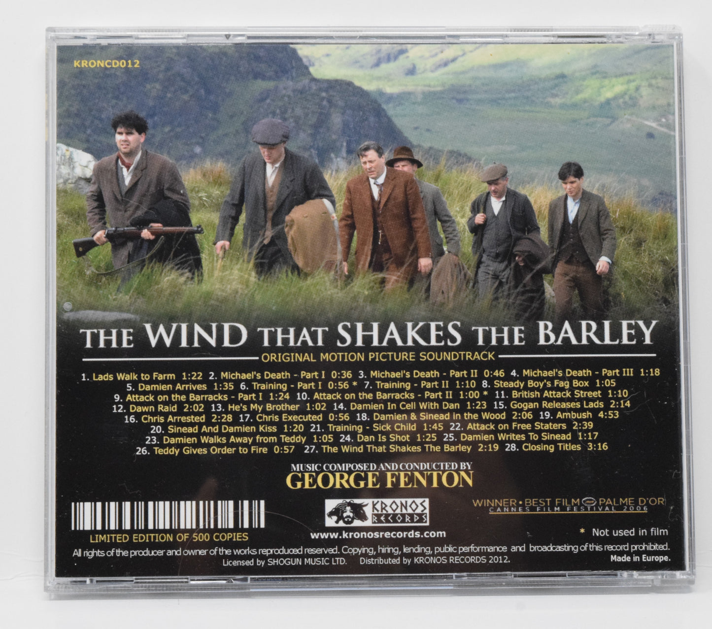 The Wind That Shakes The Barley Soundtrack CD George Fenton