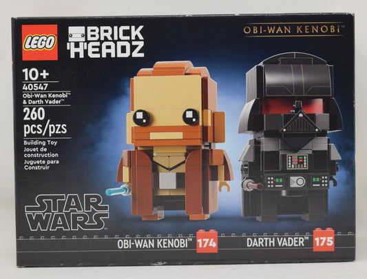 Lego Star Wars Obi-Wan Kenobi Darth Vader Brickheadz Figure Set 40547