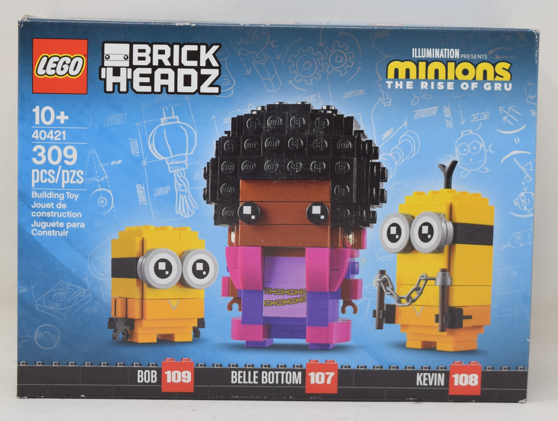 Lego Minions Rise Of Gru Brickheadz Figures Set Belle Bottom 40421