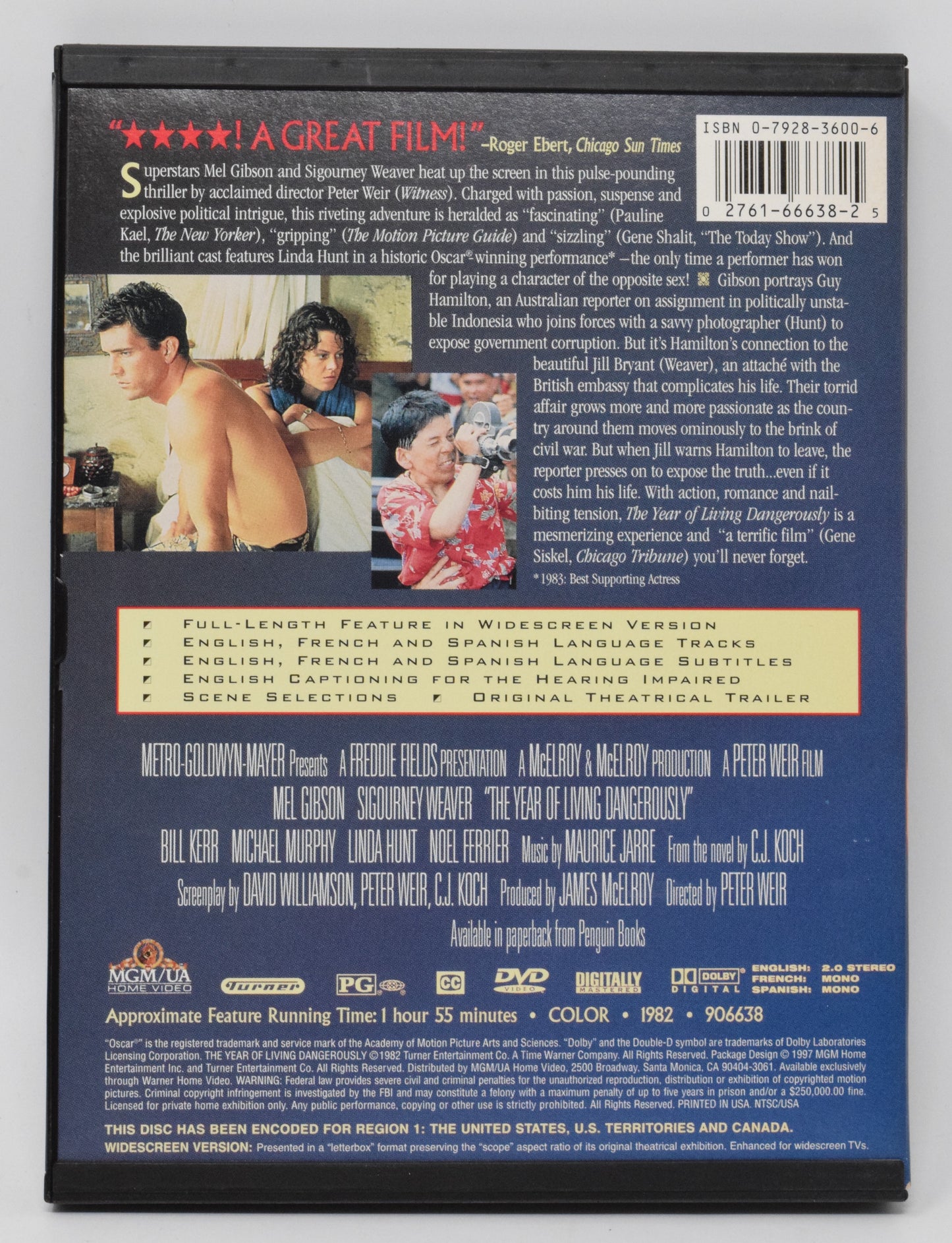 Mel Gibson The Year of Living Dangerously DVD