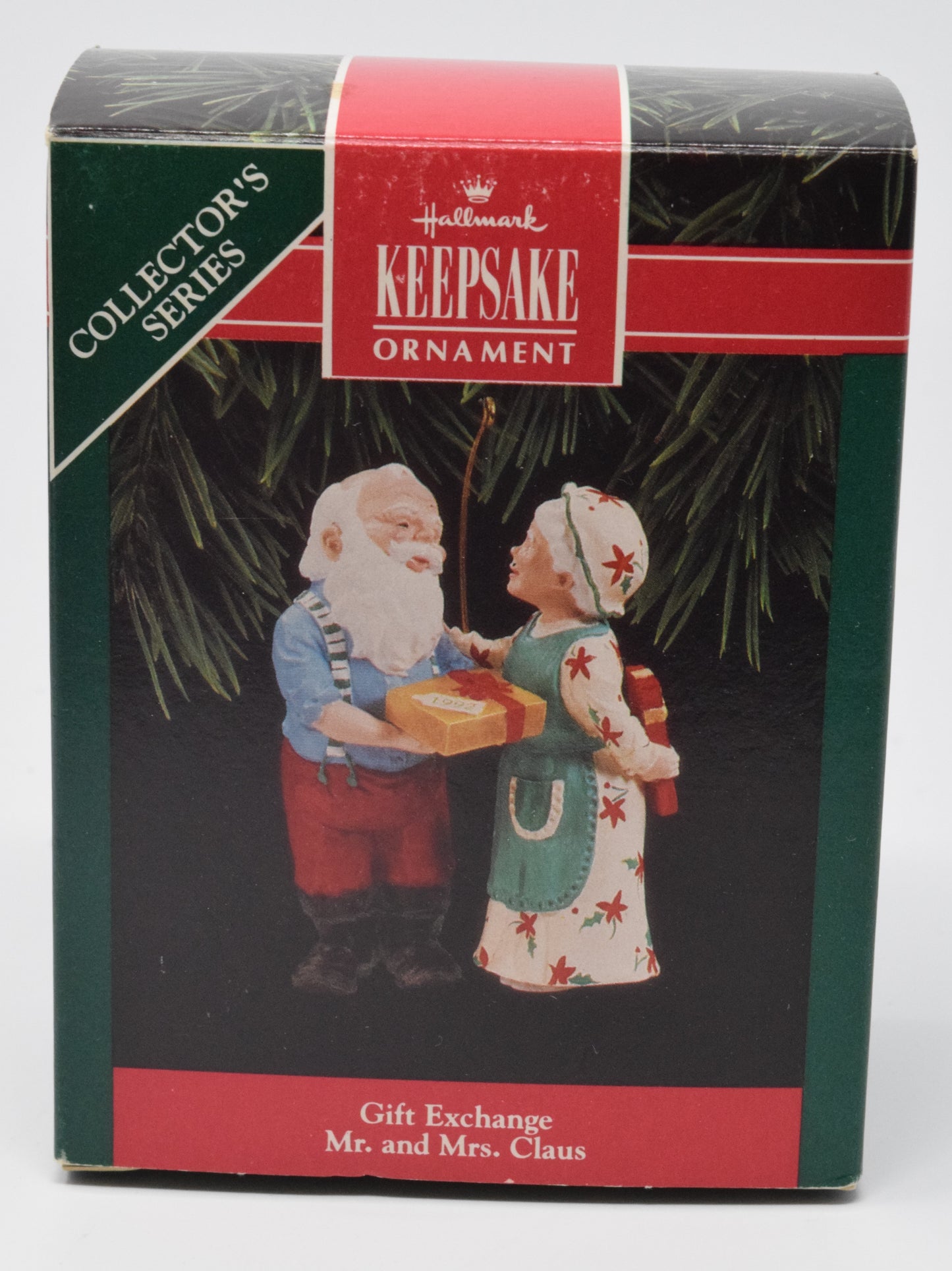 Hallmark Keepsake Gift Exchange Mr And Mrs Claus Christmas Ornament 1992 NIB