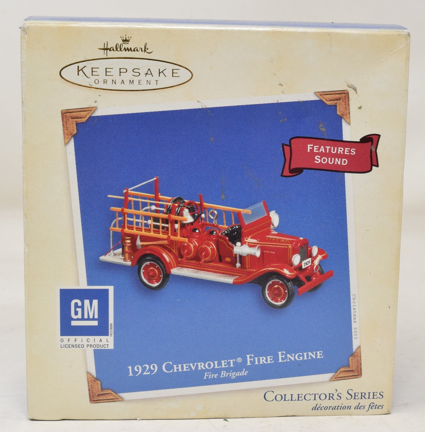 Hallmark Keepsake Ornament 1929 Chevrolet Fire Engine GM Christmas Tree 2003 NIB