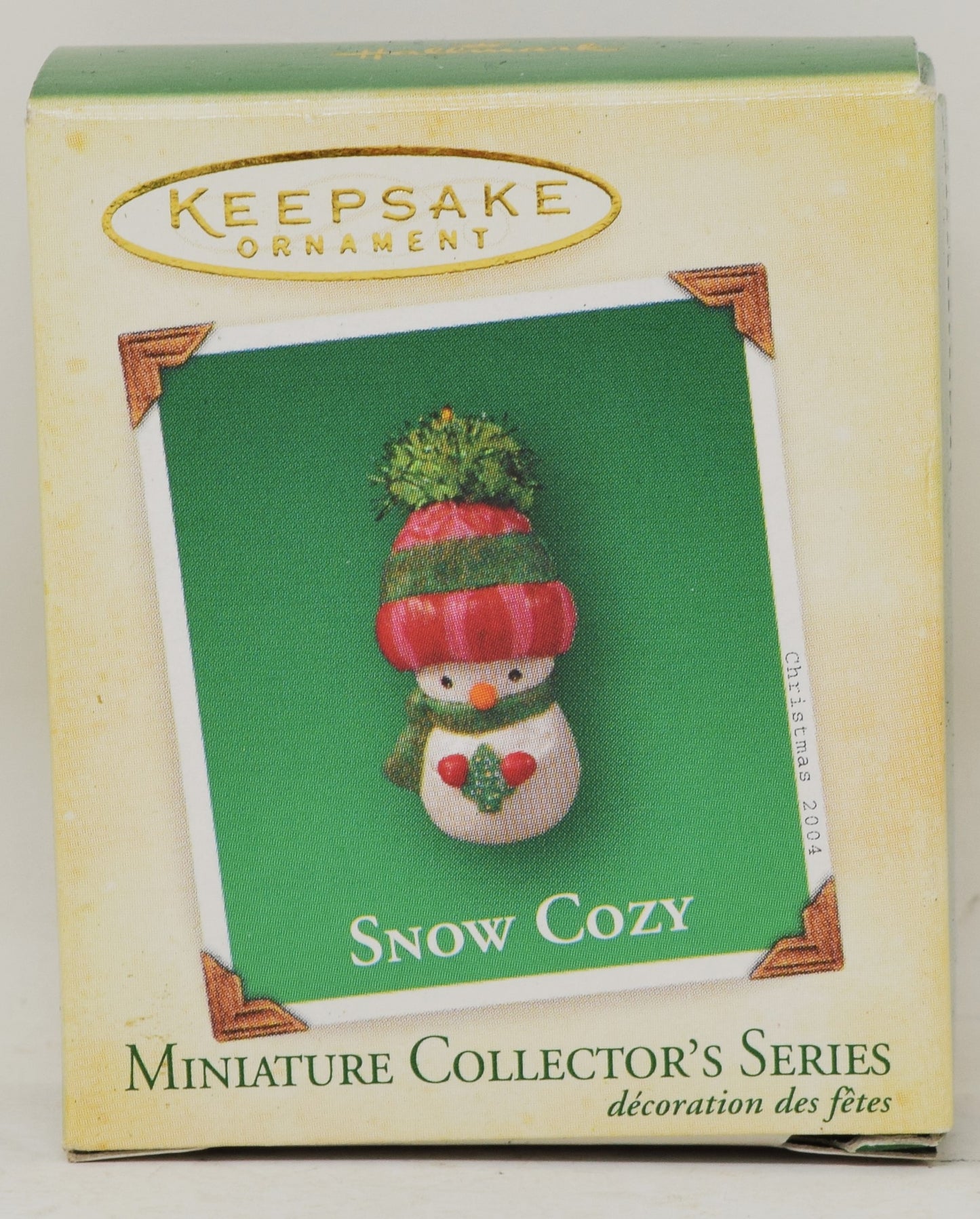 Hallmark Keepsake Ornament Snow Cozy Snowman Miniature Christmas Tree 2004 NIB