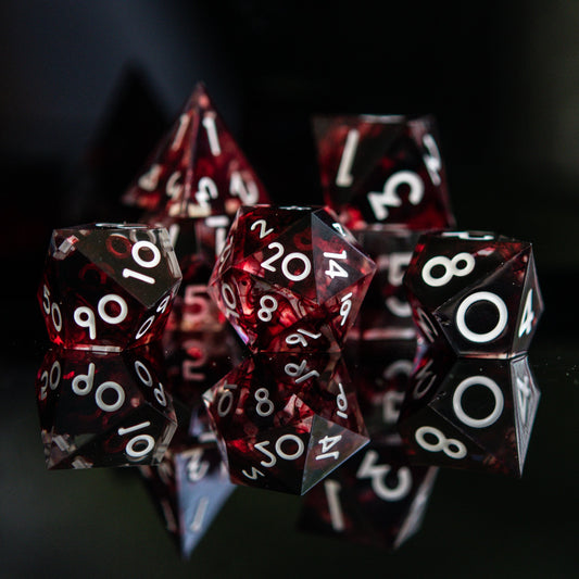 Bloodbath Sharp-Edged Resin Dice Set