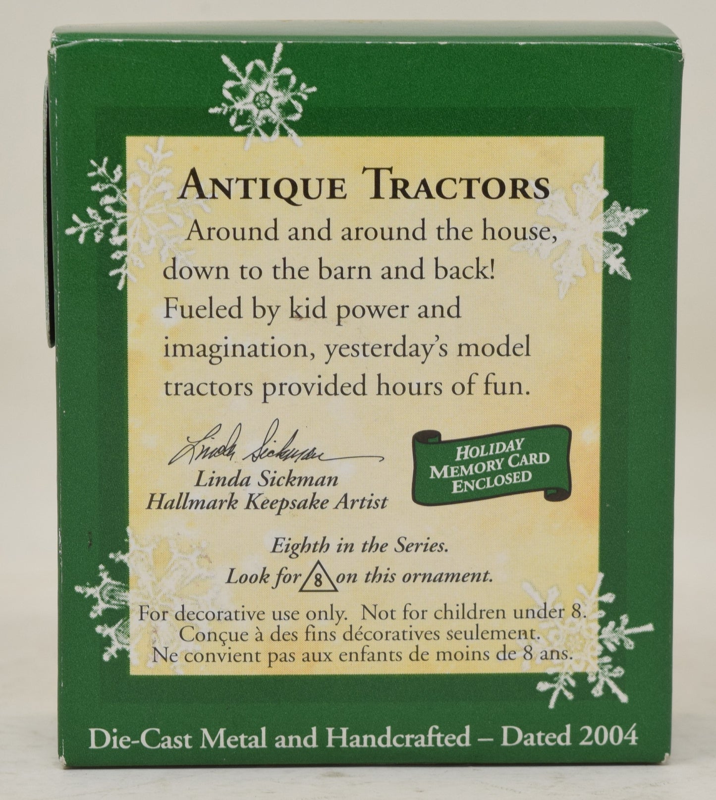 Hallmark Keepsake Ornament Antique Tractors Miniature Christmas Tree 2004 NIB