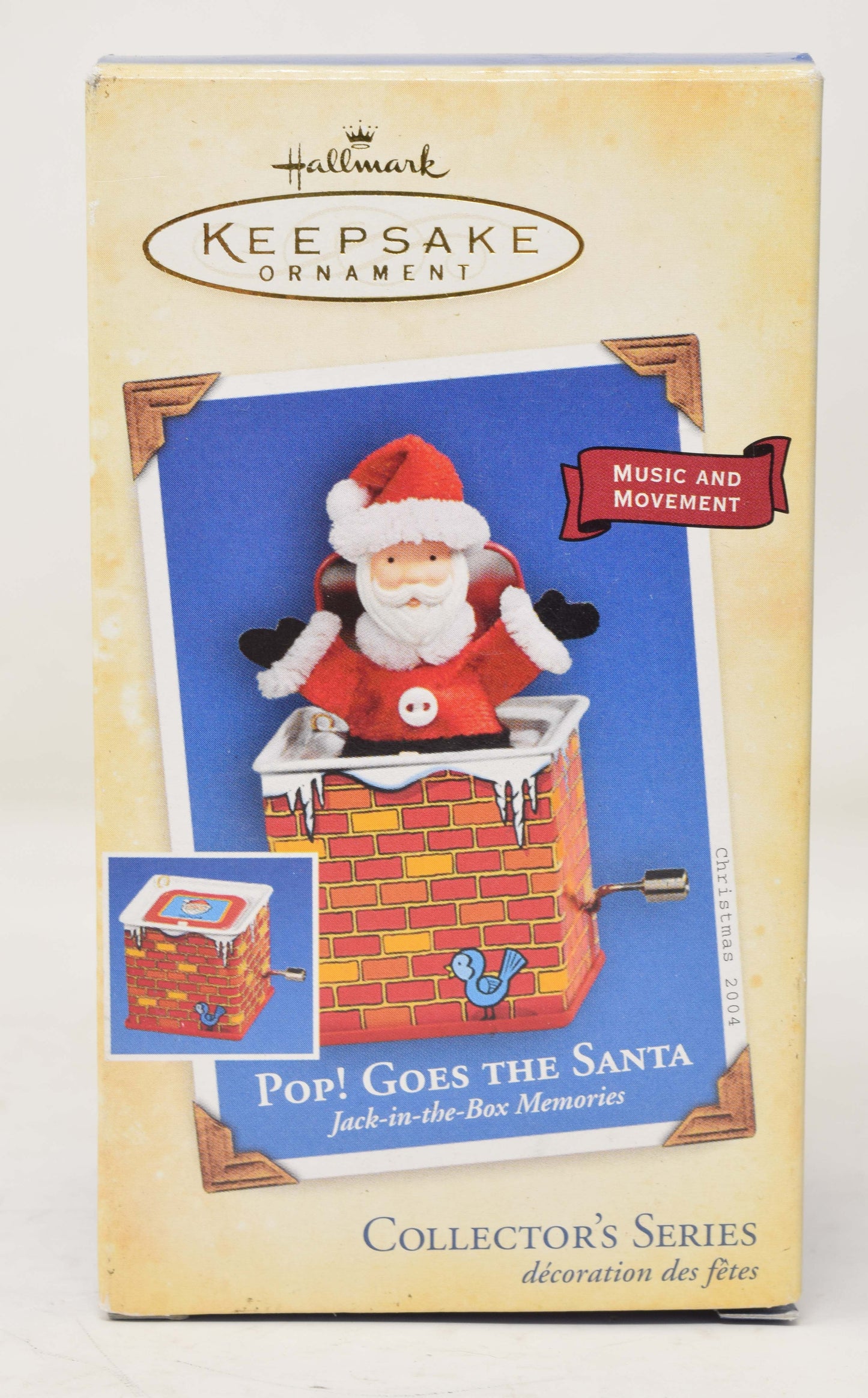 Hallmark Keepsake Ornament Pop Goes The Santa Jack In The Box Christmas Tree 2004 NIB