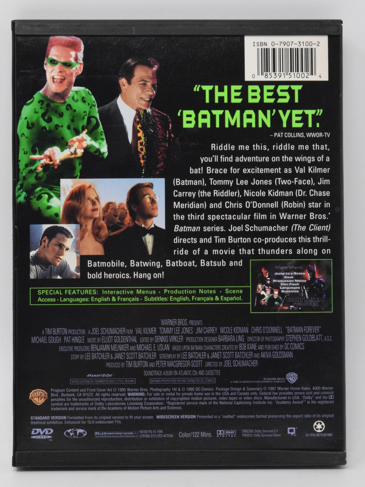 Batman Forever DVD Val Kilmer