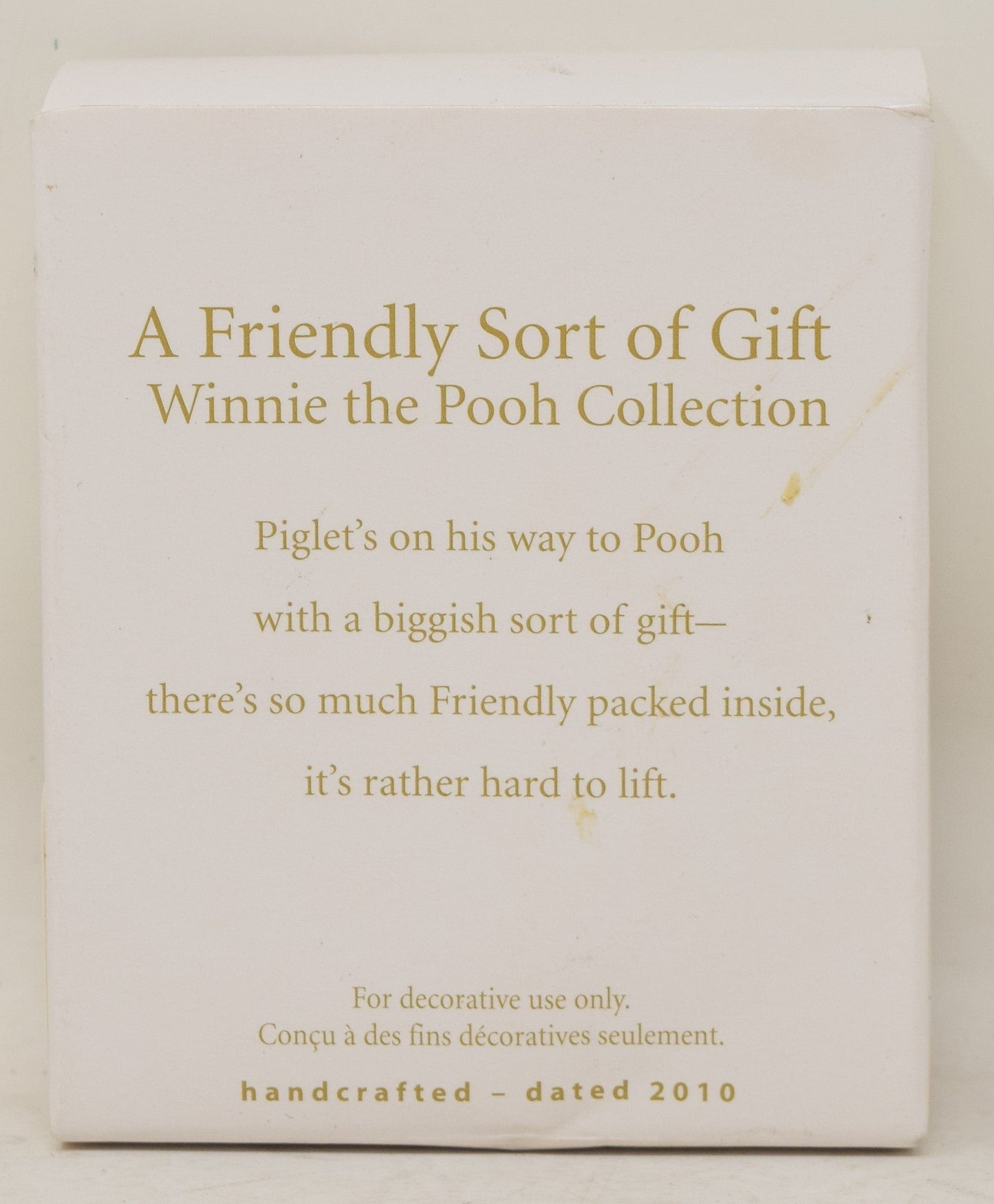 Copy of Hallmark Keepsake Ornament Winnie The Pooh A Friendly Sort of Gift Christmas 2010 NIB