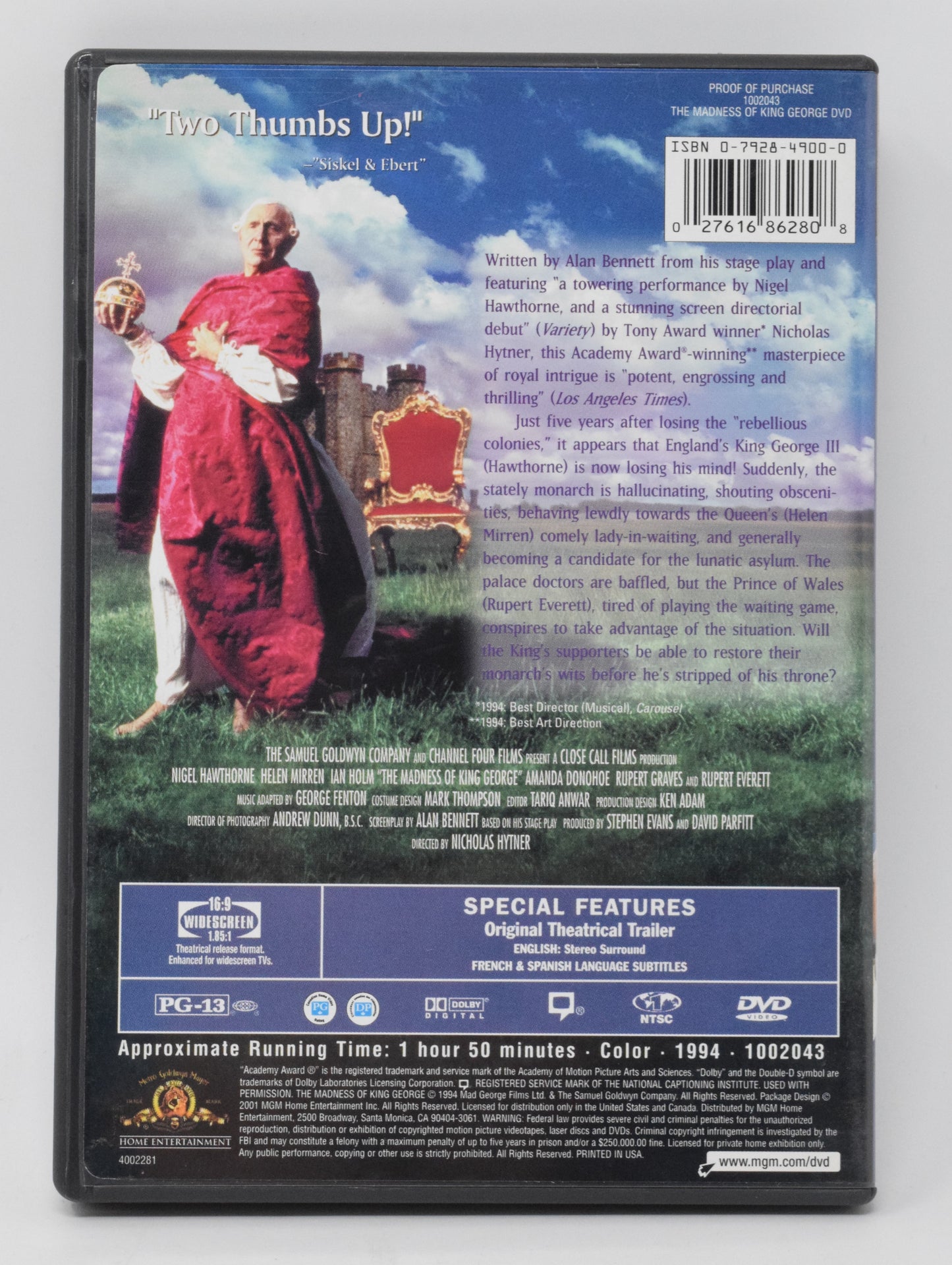 The Madness of King George DVD