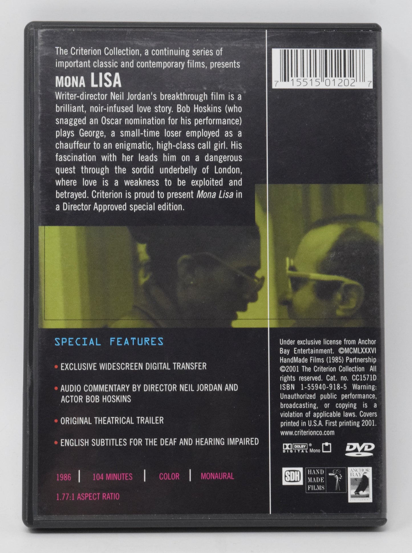 Neil Jordan's Mona Lisa DVD 107