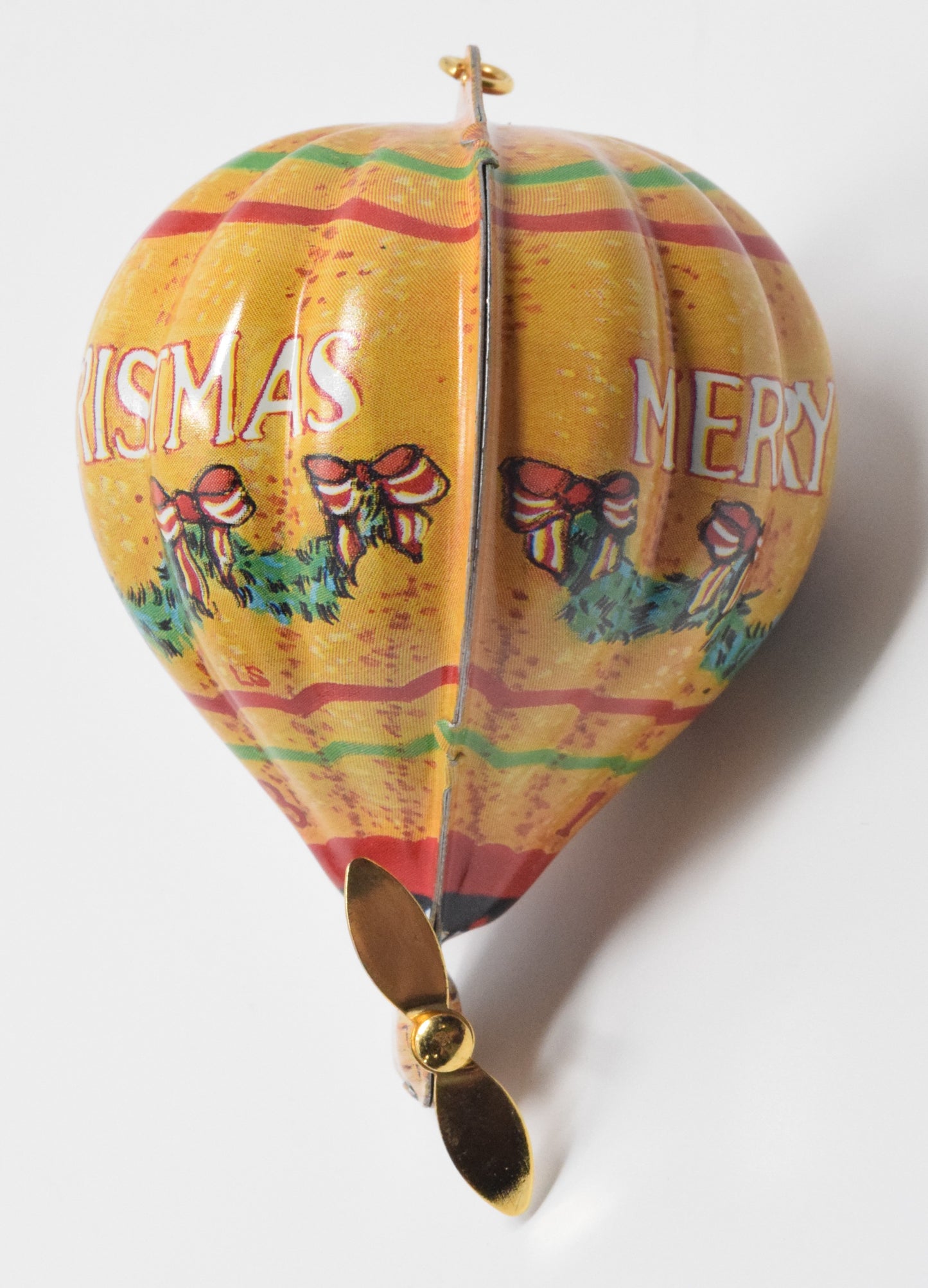 Hallmark Keepsake Tin Hot Air Balloon Christmas Ornament 1993 NIB