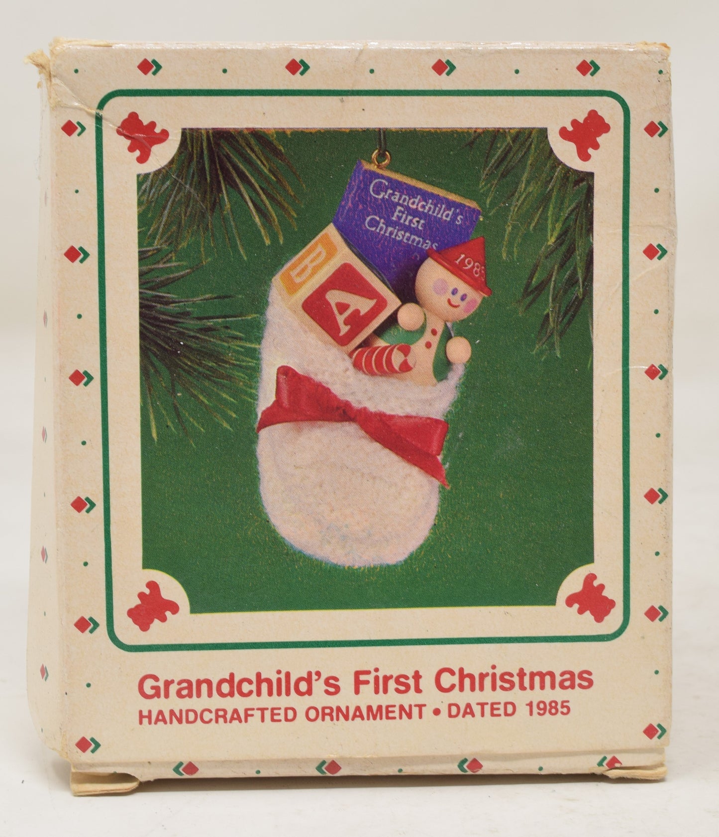 Hallmark Keepsake Ornament Grandchilds First Christmas Tree 1985 NIB