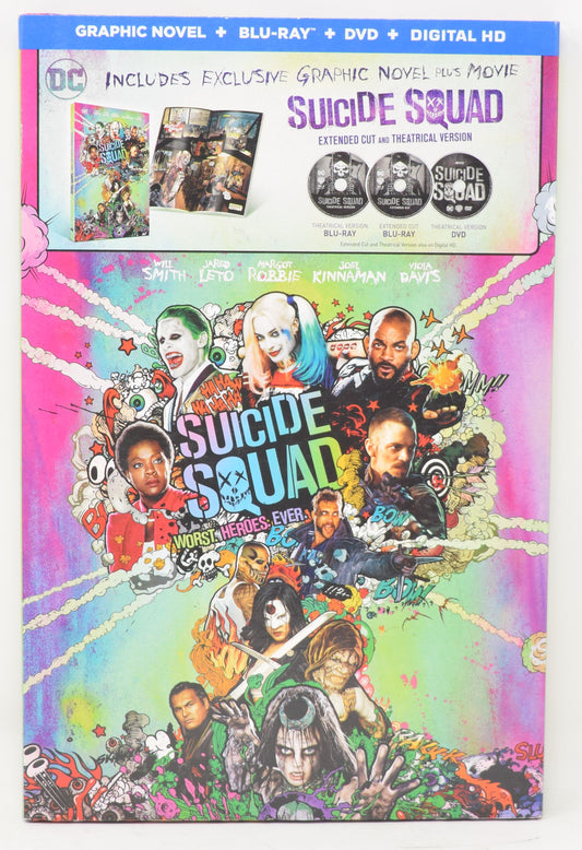 Suicide Squad Graphic Novel Blu-Ray DVD WB 2016 NM New