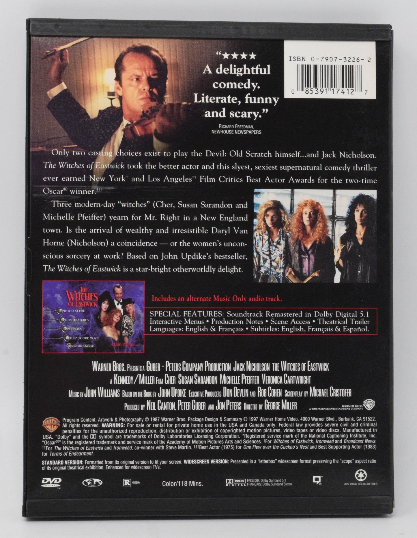 The Witches of Eastwick DVD Jack Nicholson