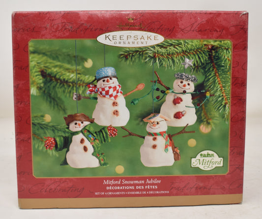 Hallmark Keepsake Ornament Mitford Snowman Jubilee Christmas Tree 2001 NIB