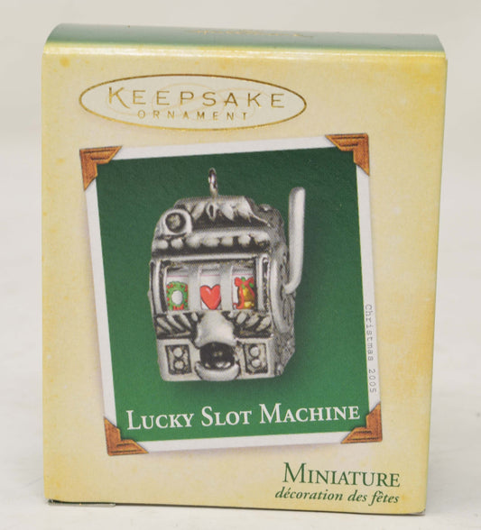 Hallmark Keepsake Ornament Lucky Slot Machine Casino Christmas Tree 2005 NIB