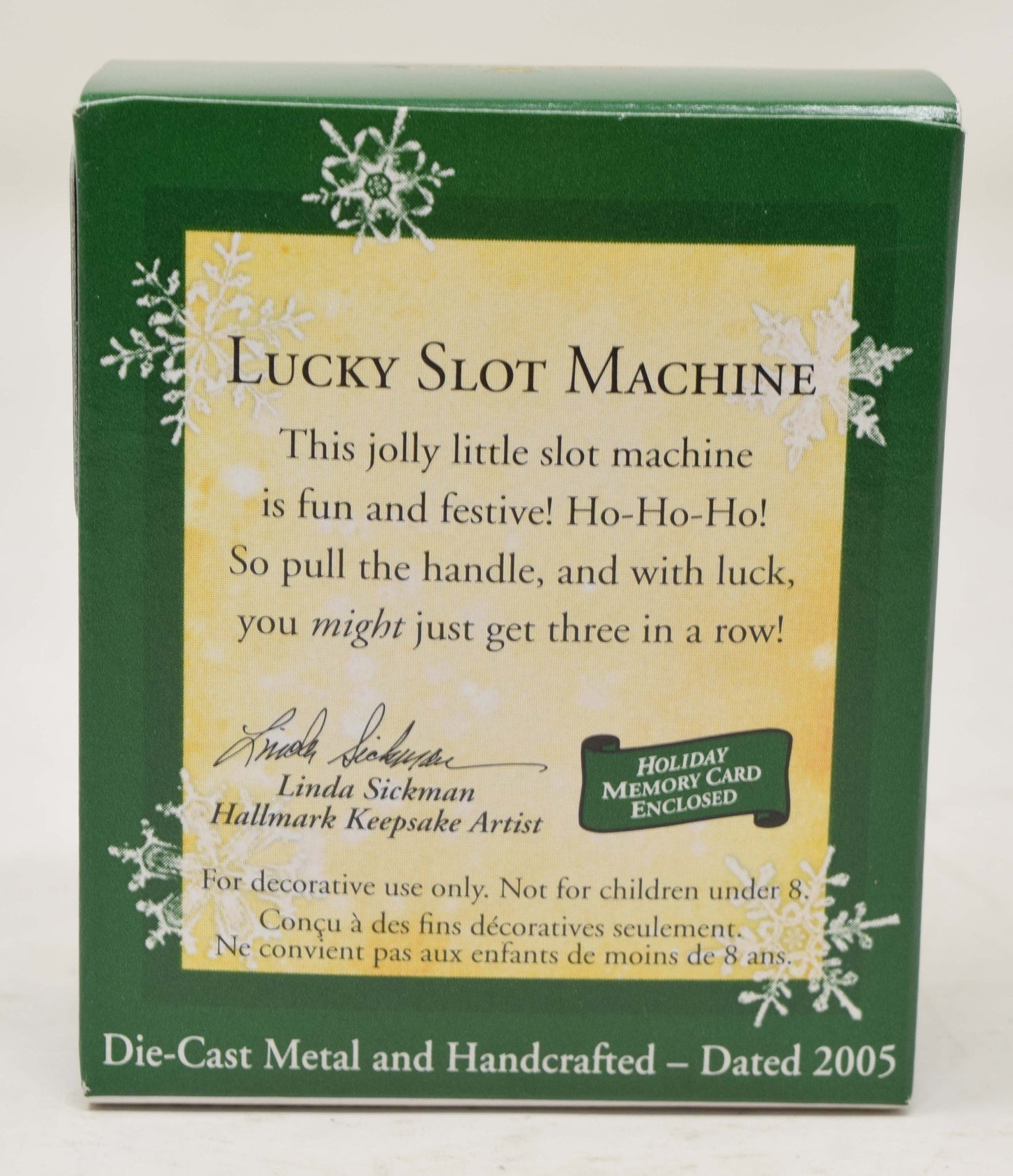 Hallmark Keepsake Ornament Lucky Slot Machine Casino Christmas Tree 2005 NIB