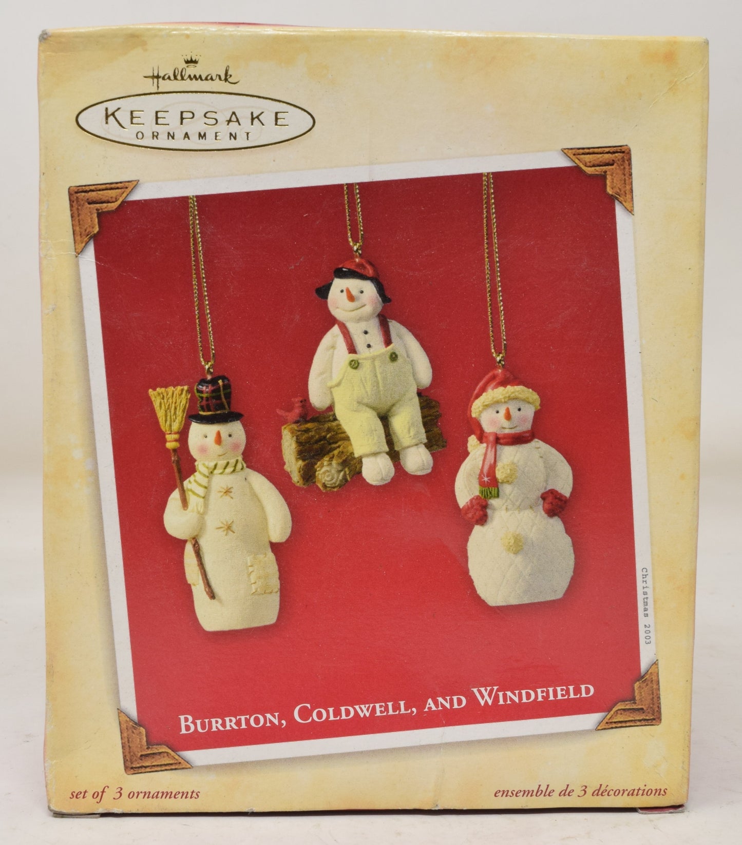 Hallmark Keepsake Ornament Burrton Coldwell Windfield Snowman Christmas Tree 2003 NIB