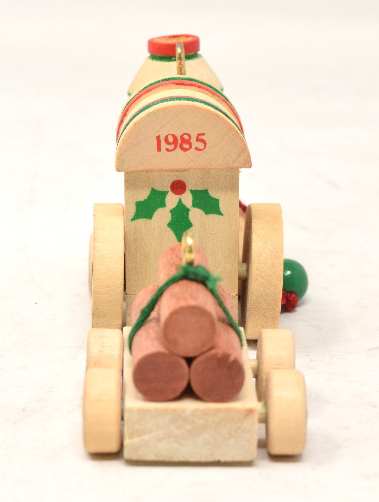 Hallmark Keepsake Ornament Wooden Train Christmas Tree 1985 NIB