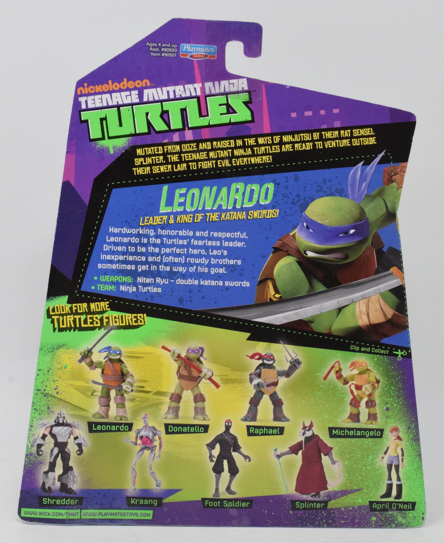 Teenage Mutant Ninja Turtles Leonardo Action Figure 2012 Playmates New