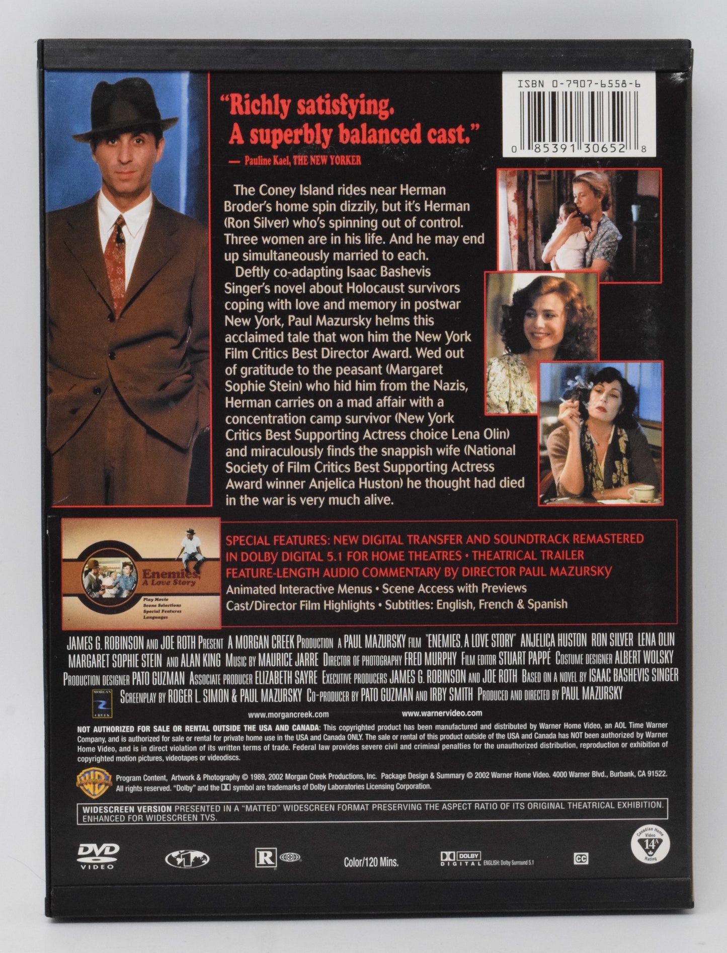 Enemies, A Love Story DVD