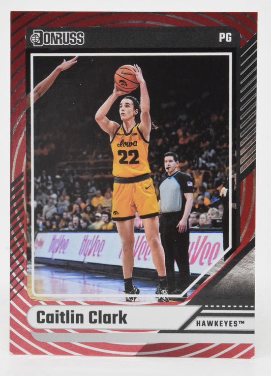 Caitlin Clark WNBA Basketball Card Panini Donruss 2024 Target Red Foil 5