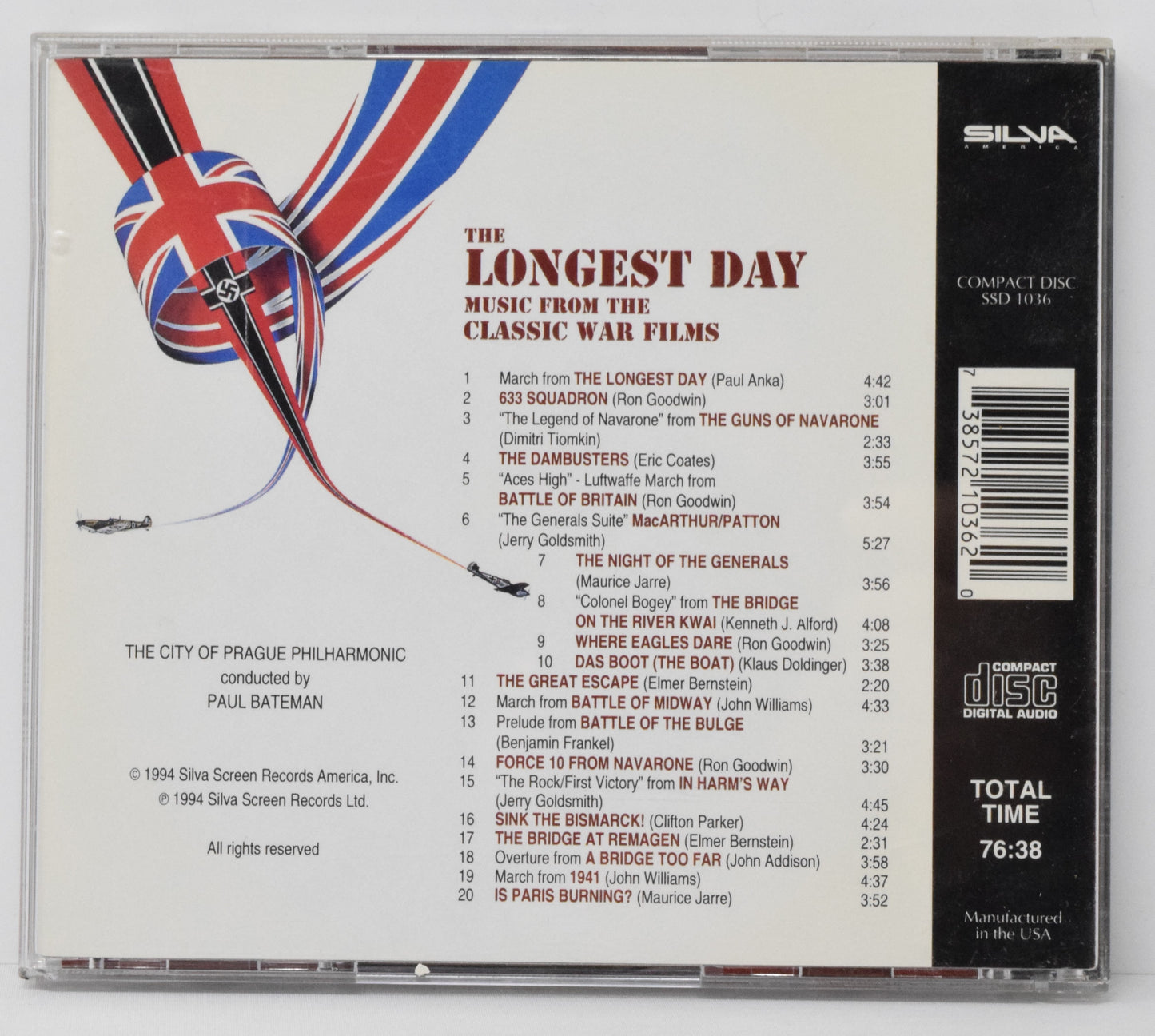 The Longest Day Soundtrack CD Paul Bateman Silva Classic War Films - Golden Apple Comics