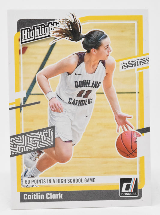 Caitlin Clark Highlights WNBA Basketball Card Panini Donruss 2024 Collection #H3