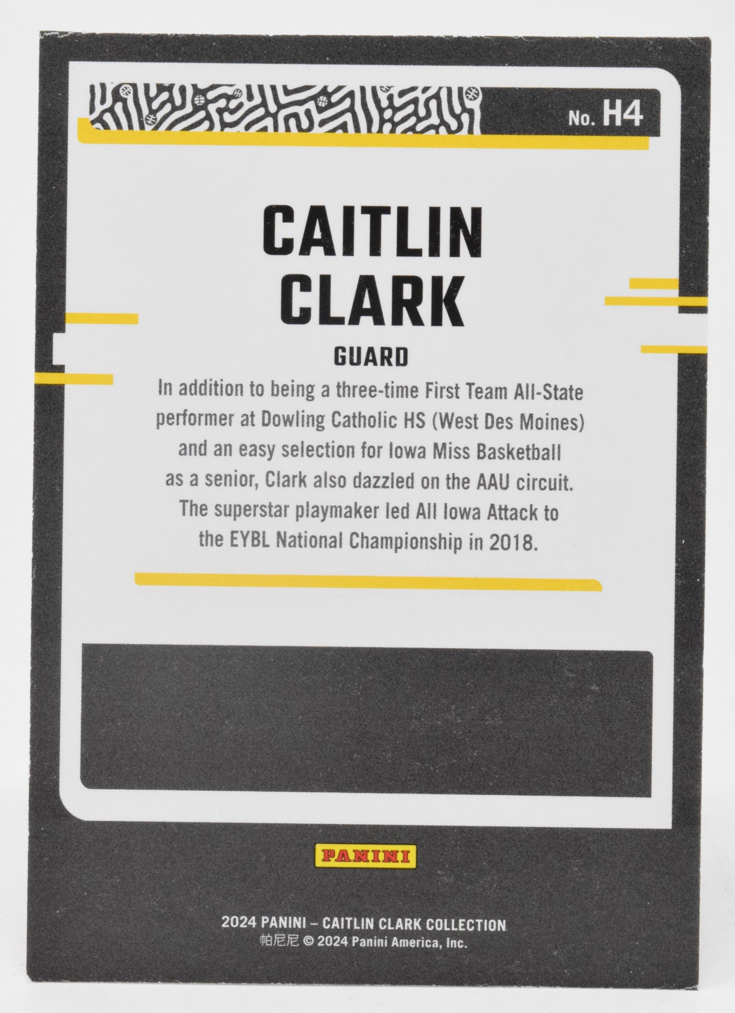 Caitlin Clark Highlights WNBA Basketball Card Panini Donruss 2024 Collection #H4