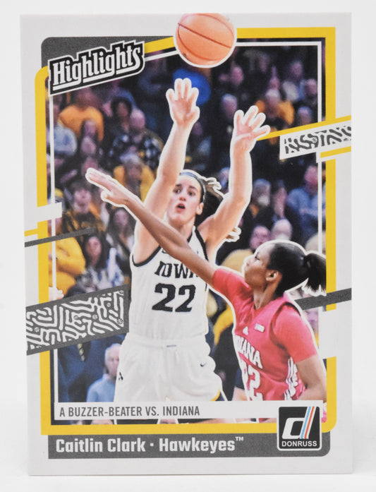 Caitlin Clark Highlights WNBA Basketball Card Panini Donruss 2024 Collection #H6