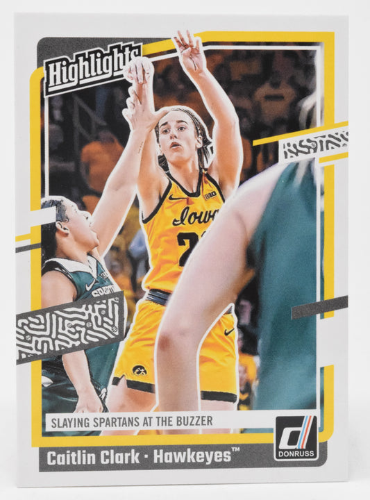 Caitlin Clark Highlights WNBA Basketball Card Panini Donruss 2024 Collection #H7